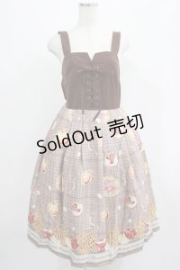 axes femme POETIQUE / アップルパイレースアップワンピース M ブラウン H-25-07-17-020-AX-OP-NS-ZH