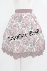 Innocent World / マロニカローズスカート M55cm丈 ボルドー H-25-07-17-021-IW-SK-NS-ZH