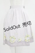 axes femme POETIQUE / シトロンフラワーリーススカート M ラベンダー H-25-07-17-022-AX-SK-NS-ZH