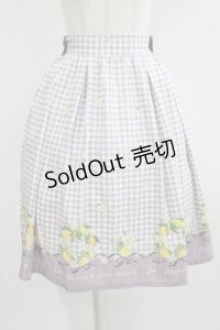 axes femme POETIQUE / シトロンフラワーリーススカート M ラベンダー H-25-07-17-022-AX-SK-NS-ZH