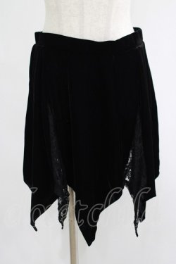 画像1: KILL STAR / Lester Velvet Mini Skirt S 黒 H-25-07-18-024-SL-SK-KB-ZH