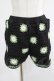画像1: Candy Stripper / FLOWER CROCHET KINT SHORT PANTS  ブラック×グリーン H-25-07-18-030-PU-PA-KB-ZH (1)