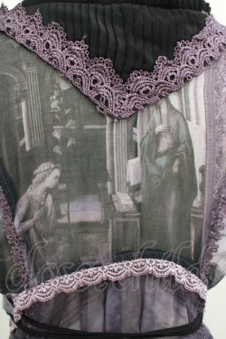画像4: OZZ ANGELO / 宗教画プリントプリーツフリルワンピース  パープル H-25-07-18-035-OO-OP-KB-ZH