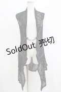 Ozz Croce / シアープリントジレ  黒 H-25-07-18-036-OO-TO-KB-ZH