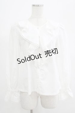 画像1: MILK / レディーピエロブラウス  ホワイト H-25-07-18-045-ML-BL-KB-ZH