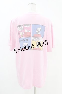 画像2: Candy Stripper / PEANUTS COMIC TEE 2 ピンク H-25-07-18-1040-PU-TO-KB-ZH