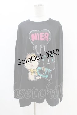 画像1: NieR Clothing / プリントSWEAT  XL 黒 H-25-07-18-1048-PU-TO-KB-ZH