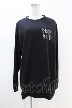 画像1: LONG CLOTHING / DROP ACID POCKET SWEAT M 黒 H-25-07-18-1049-0-TO-KB-ZH