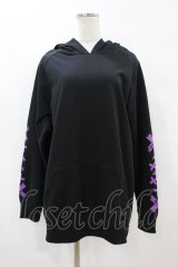 NieR Clothing / ツノフードプルパーカー  黒×紫 H-25-07-18-1052-PU-TO-KB-ZH