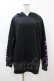 画像1: NieR Clothing / ツノフードプルパーカー  黒×紫 H-25-07-18-1052-PU-TO-KB-ZH (1)