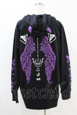 画像2: NieR Clothing / ツノフードプルパーカー  黒×紫 H-25-07-18-1052-PU-TO-KB-ZH