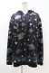 画像1: NieR Clothing / 総柄ZIPパーカー  黒 H-25-07-18-1054-PU-TO-KB-ZH (1)