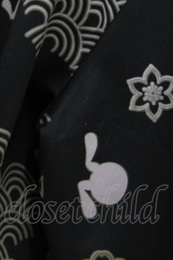 画像3: NieR Clothing / 総柄ZIPパーカー  黒 H-25-07-18-1054-PU-TO-KB-ZH