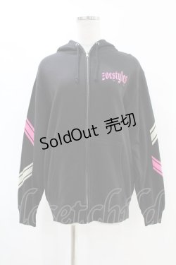 画像1: ZOESTYLES / HOODED BADBOYZ ROCK M 黒×バーガンディ×サンドベージュ H-25-07-18-1055-GO-TO-KB-ZH