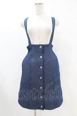画像1: Candy Stripper / DENIM QUILT SKIRT M ブルー H-25-07-18-1012-PU-SK-KB-ZH