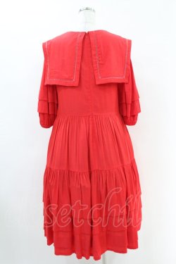 画像2: Candy Stripper / BIG SAILOR COLLARドレス 2 レッド H-25-07-18-1015-PU-OP-KB-ZH