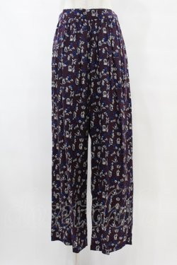 画像1: Jane Marple Dans Le Salon / Dance with roses dress pants  ボルドー H-25-07-18-1003-JM-PA-KB-ZH