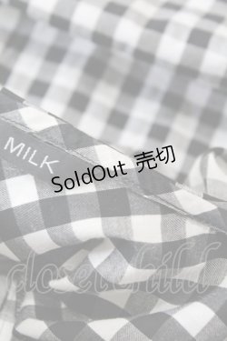 画像3: MILK / ベリーギンガムブラウス  黒 H-25-07-18-1026-ML-BL-KB-ZH
