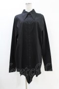 KILL STAR /OOD KIN LONGLINE SHIRT S 黒 H-25-07-18-1027-SL-BL-KB-ZH