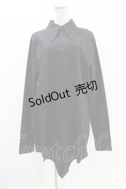 画像1: KILL STAR /OOD KIN LONGLINE SHIRT S 黒 H-25-07-18-1027-SL-BL-KB-ZH