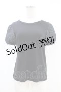Jane Marple / アイレットレーススリーブのTシャツ Free クロ H-25-07-18-1032-JM-TO-KB-ZH