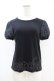画像1: Jane Marple / アイレットレーススリーブのTシャツ Free クロ H-25-07-18-1032-JM-TO-KB-ZH (1)