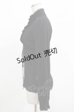 画像2: Ozz Croce / フリル編上トップス  黒 H-25-07-18-052-OO-TO-KB-ZH