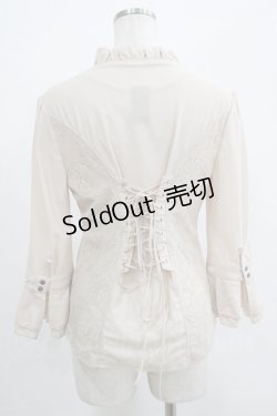 画像3: Ozz oneste / レース切替フリルブラウス  ベージュ H-25-07-18-054-OO-BL-KB-ZH