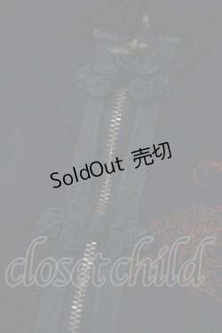 画像4: Ozz Croce / 刺繍チャイナノースリーブトップス  黒 H-25-07-18-056-OO-TO-KB-ZH