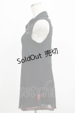 画像2: Ozz On hikozoh / ZIPノースリーブチュニック  黒 H-25-07-18-057-OO-TO-KB-ZH