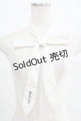 Ozz Croce / ロゴ刺繍タイ  オフ白 H-25-07-18-064-OO-ZA-KB-ZH