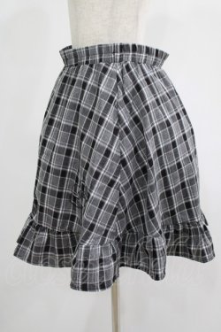 画像2: NieR Clothing / チェックフリルスカート  グレー H-25-07-18-017-PU-SK-KB-ZH