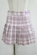 TRAVAS TOKYO / Check pleated skirt  ラベンダーピンク H-25-07-18-020-PU-SK-KB-ZH