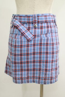 画像3: Candy Stripper / CHECK BELTED SKIRT S ブルー H-25-07-18-021-PU-SK-KB-ZH