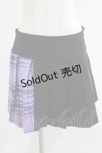 KILL STAR / CATTLE PLEATED SKIRT M ブラック/ライラックタータン H-25-07-18-023-SL-SK-KB-ZH