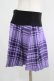画像2: KILL STAR / CATTLE PLEATED SKIRT M ブラック/ライラックタータン H-25-07-18-023-SL-SK-KB-ZH (2)