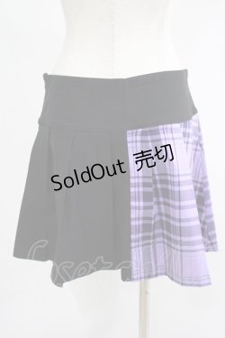 画像3: KILL STAR / CATTLE PLEATED SKIRT M ブラック/ライラックタータン H-25-07-18-023-SL-SK-KB-ZH
