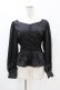 画像1: epine / lace satin back ribbon Peplum blouse  Free black H-25-07-19-042-0-BL-NS-ZH (1)