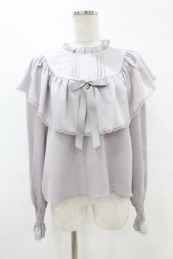 画像1: Amavel / ヨークフリルブラウス Free グレー H-25-07-19-051-CA-BL-NS-ZH