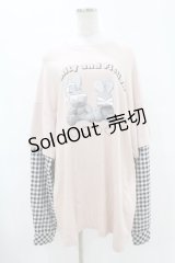 Ank Rouge / 病みうさレイヤード風ロンTE M ピンク H-25-07-19-056-CA-TS-NS-ZH