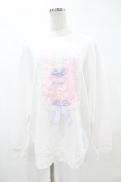 画像1: Nile Perch / オーガンジーモチーフ BIGトレーナー Free オフ H-25-07-19-057-LO-TO-NS-ZH