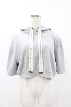 画像1: Fi.n.t / ロゴリボンフード付きTシャツ Free GRAY H-25-07-19-060-CA-TO-NS-ZH