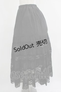 画像2: an another angelus / レース切替ティアードロングスカート Free BLACK H-25-07-19-1025-CA-SK-NS-ZH