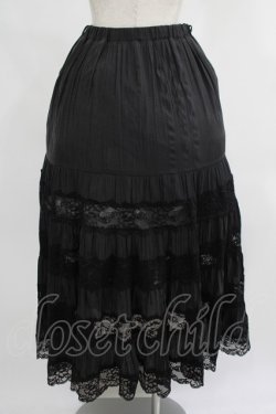 画像3: an another angelus / レース切替ティアードロングスカート Free BLACK H-25-07-19-1025-CA-SK-NS-ZH