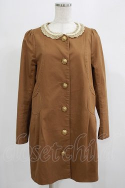 画像1: Franche Lippee / ノーカラーコート M キャメル H-25-07-19-1031-LO-CO-NS-ZH