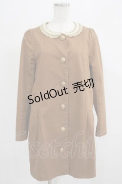 画像1: Franche Lippee / ノーカラーコート M キャメル H-25-07-19-1031-LO-CO-NS-ZH