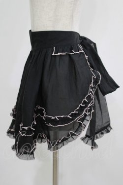 画像2: Hoshibako Works / スイートドリーム 刺繍エプロン Free ブラック/ピンク H-25-07-19-1035-LO-SK-NS-ZH