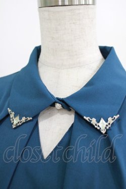画像4: axes femme / ケープ風袖カットワークブラウス M ブルーグリーン H-25-07-19-1036-AX-BL-NS-ZH