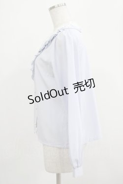 画像2: axes femme POETIQUE / レースビック襟ブラウス M サックス H-25-07-19-1040-AX-TO-NS-ZH