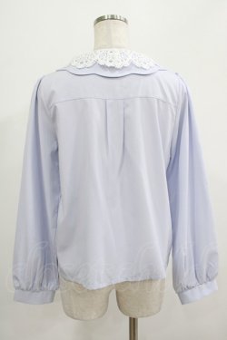 画像3: axes femme POETIQUE / レースビック襟ブラウス M サックス H-25-07-19-1040-AX-TO-NS-ZH